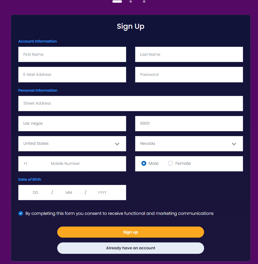 royal ace casino sign up