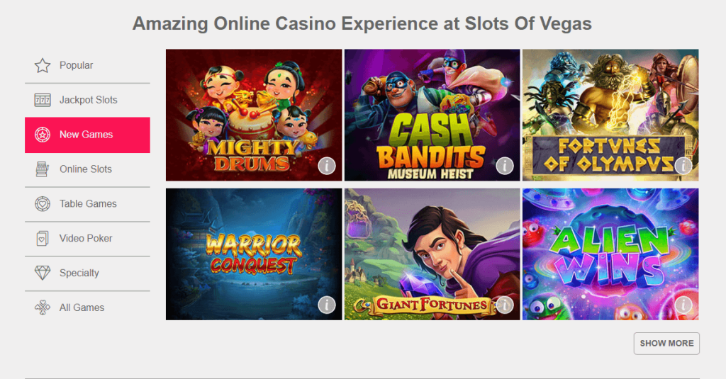 slots of vegas games