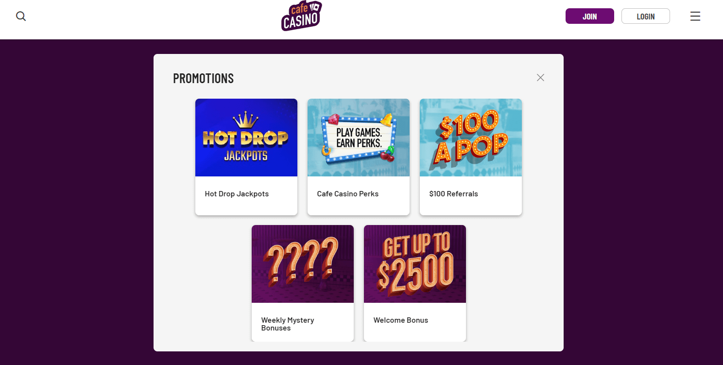 Cafe Casino Review (2023) UP TO 2500 BONUS