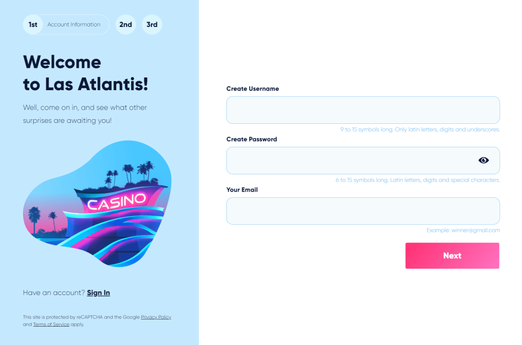 las atlantis sign up